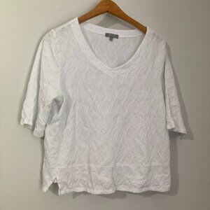 HABITAT XL White Relaxed Fit Cotton Blouse Top Summer Vacation Loose Boho